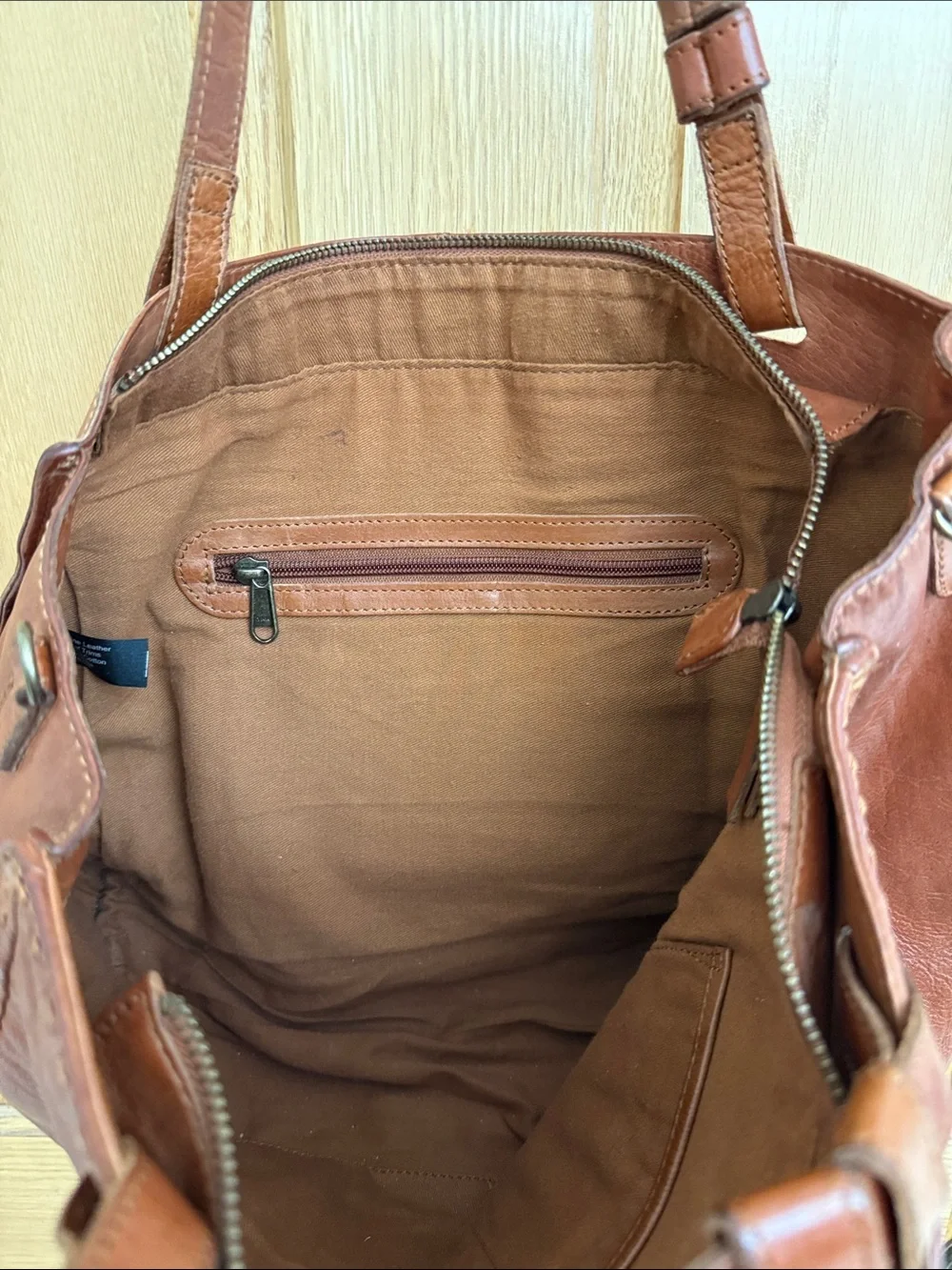Classic Brown Leather Tote Bag